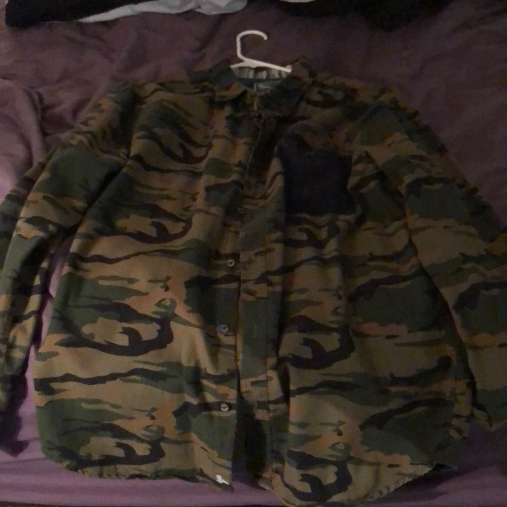Cammo long sleeve urban button up